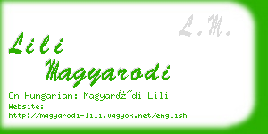 lili magyarodi business card